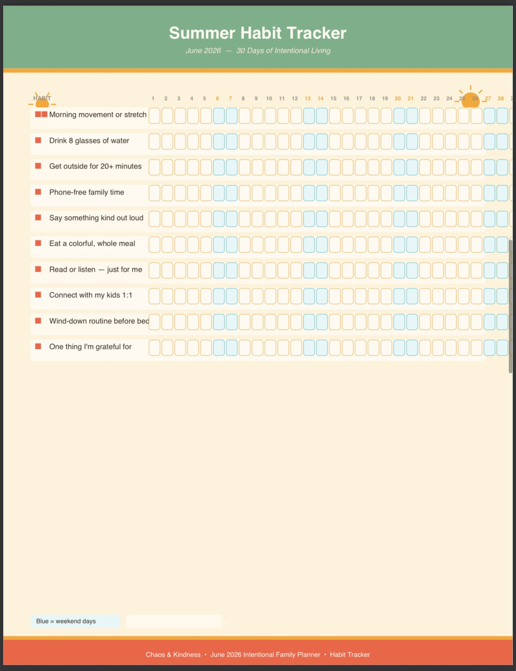 The Intentional Family Planner — Monthly PDF Subscription