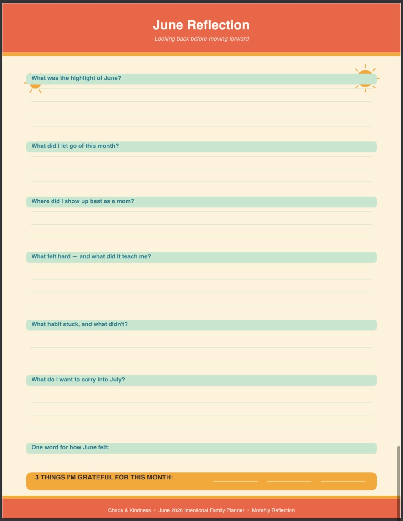 The Intentional Family Planner — Monthly PDF Subscription