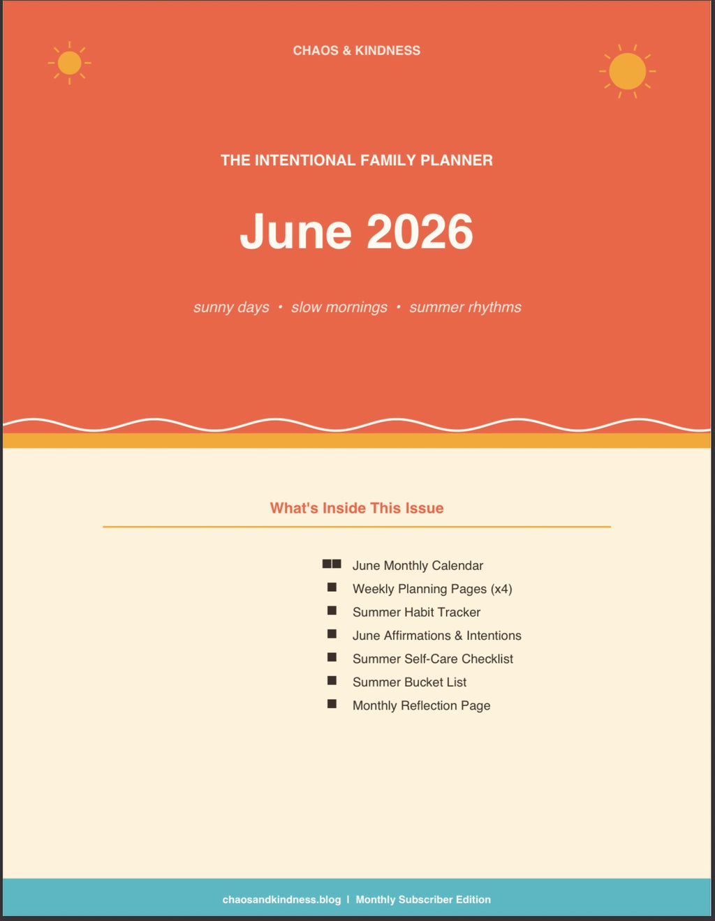 The Intentional Family Planner — Monthly PDF Subscription