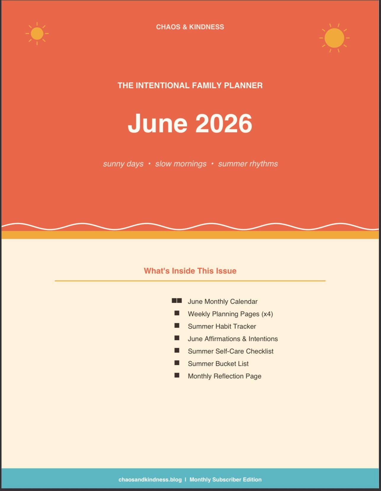 The Intentional Family Planner — Monthly PDF Subscription
